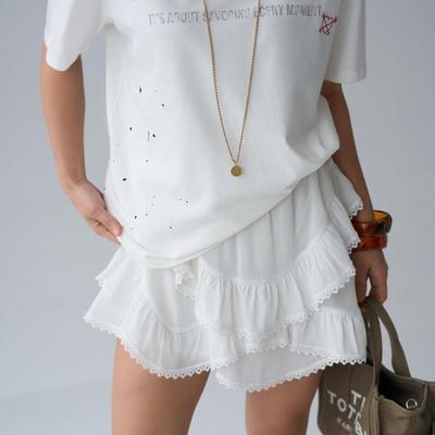 Kadın Nakışlı Baskılı Oversize Tşört 