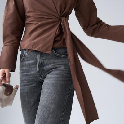 Kadın Yandan Bağlamalı Gömlek